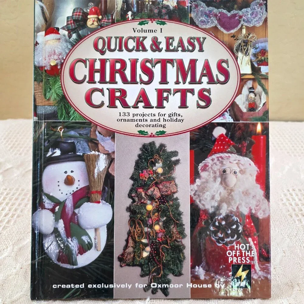 1996 Quick and Easy Christmas Crafts Oxmoor House 133 Designs VG+